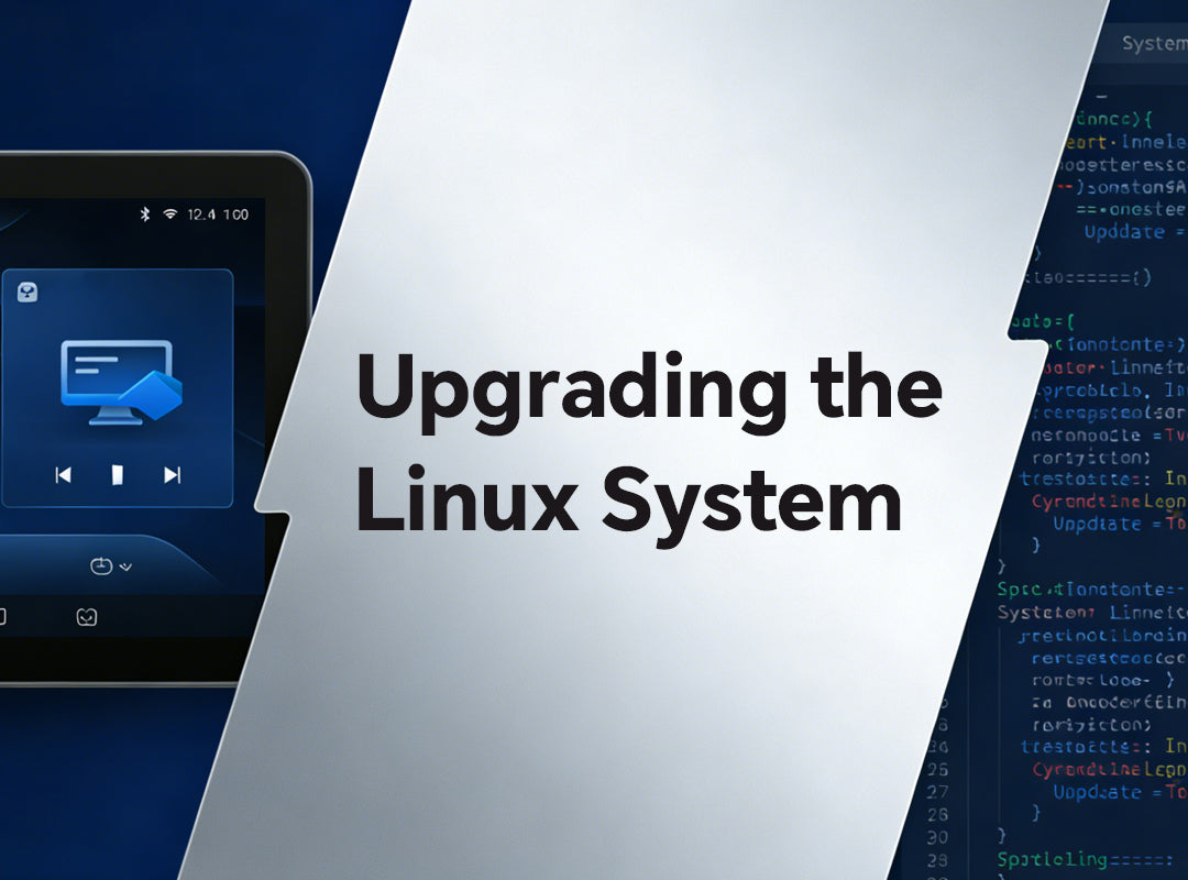How do I update the system on an in-vehicle Linux Screen?
