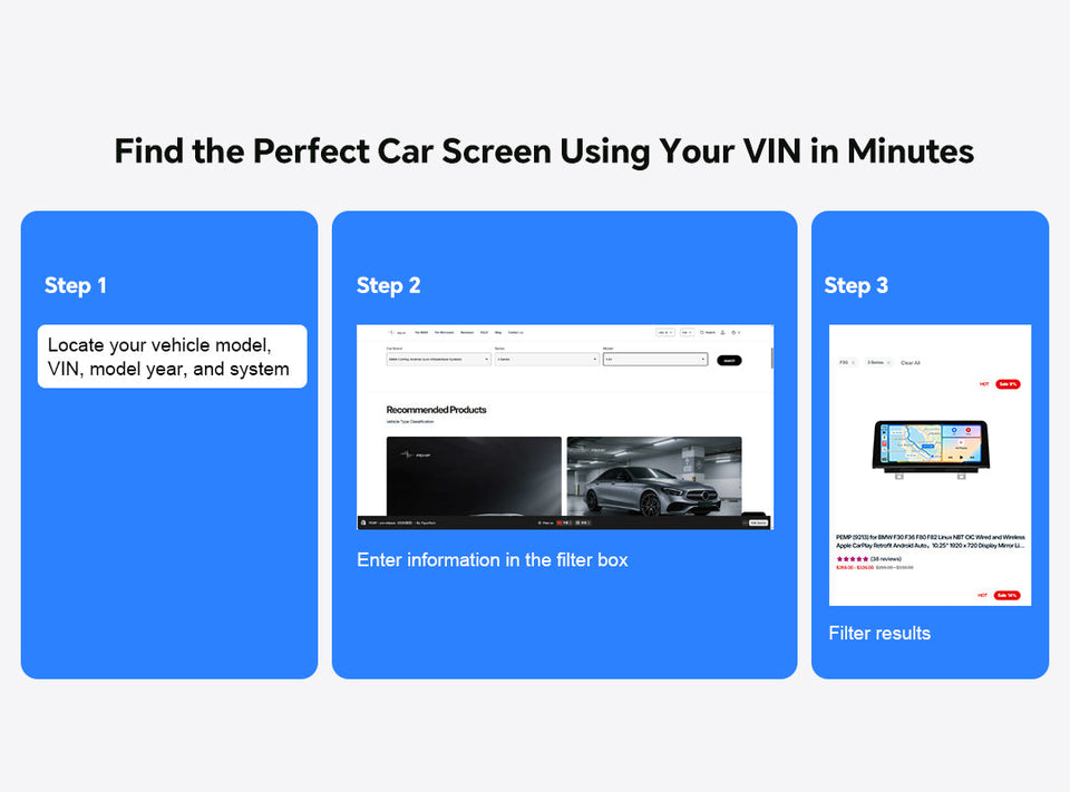Find the Perfect Car Screen Using Your VIN in Minutes