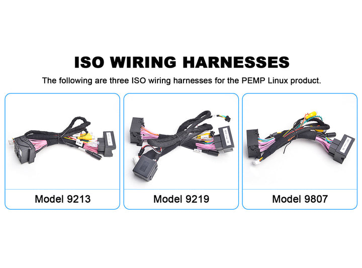 49. How do I connect all the wiring harnesses for the PEMP BMW Linux Screen?
