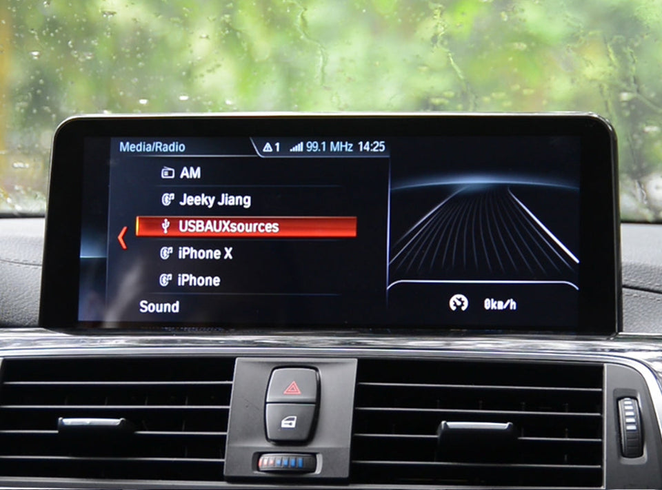 Does the PEMP BMW EVO system-specific screen require an additional AUX-to-USB adapter when using the AirPlay audio playback feature?