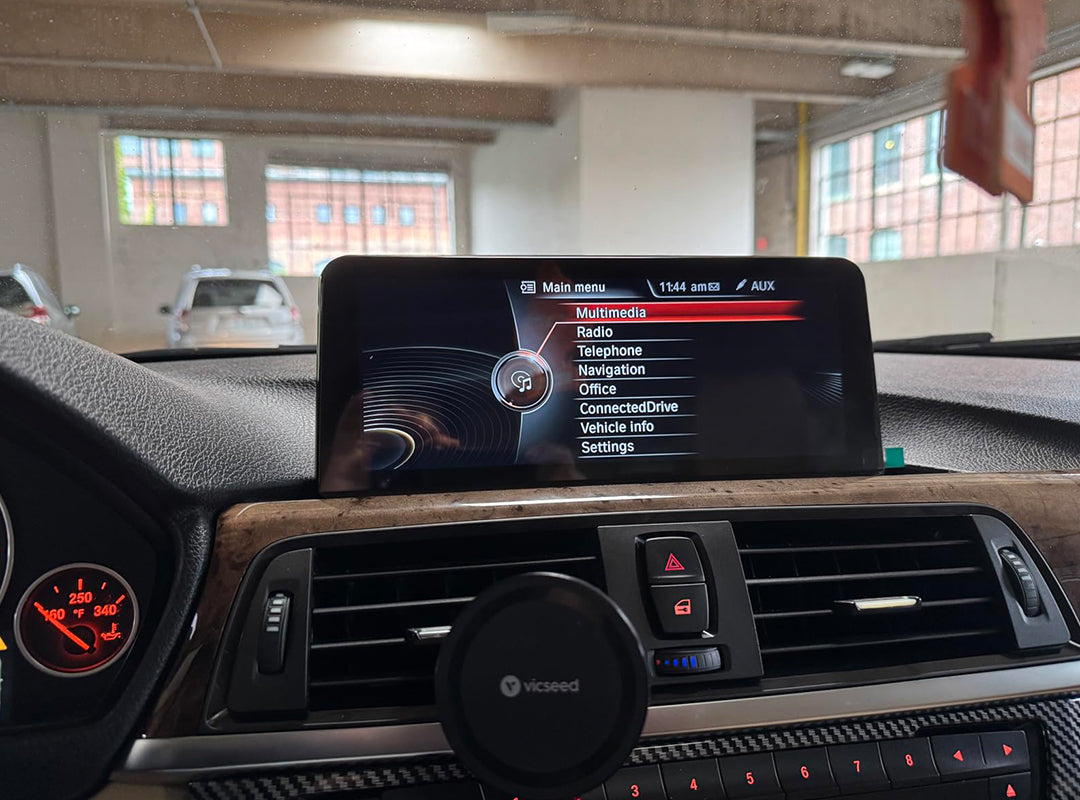 BMW head unit kit unboxing with manual and packaging