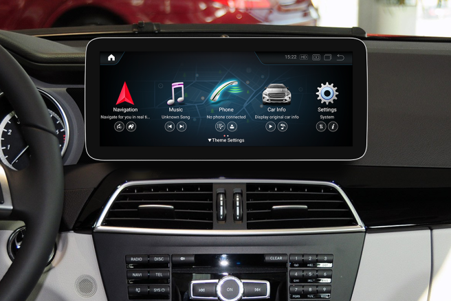 Car infotainment system touchscreen navigation display