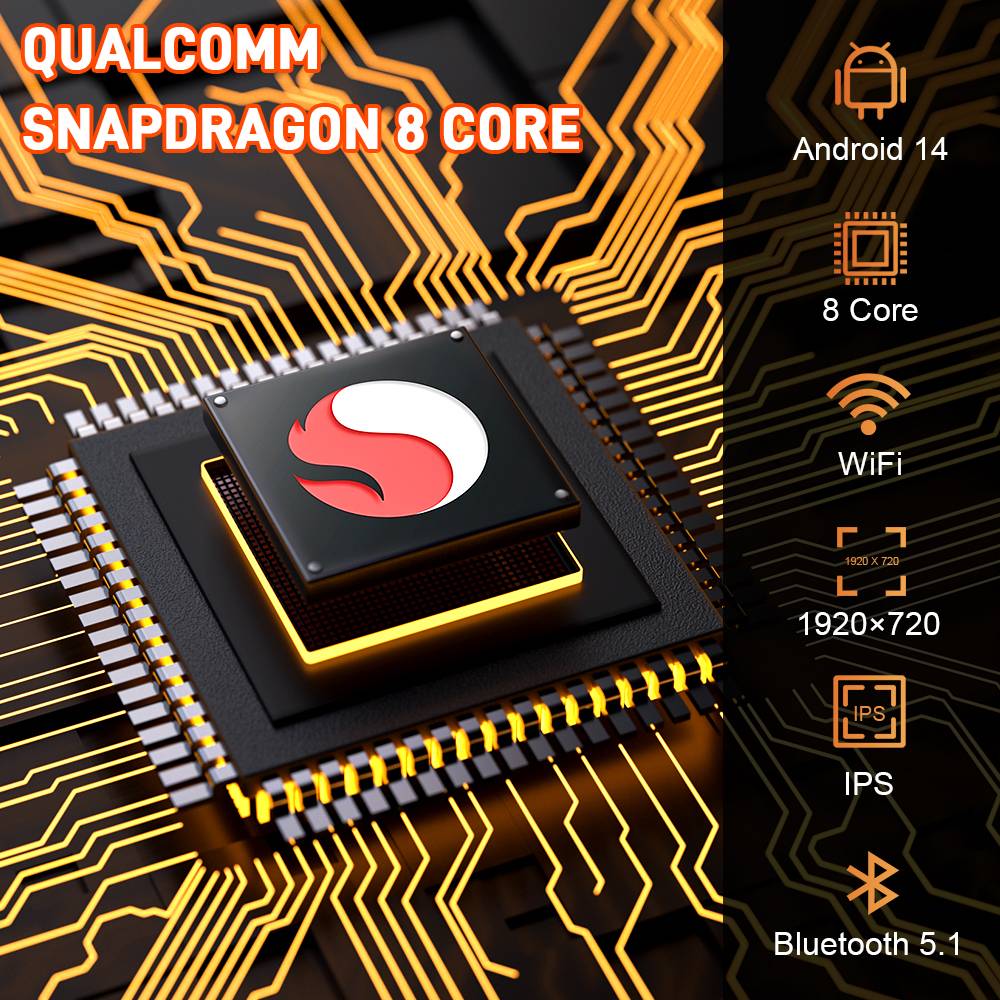 Qualcomm Snapdragon 8-core CPU for CarPlay.