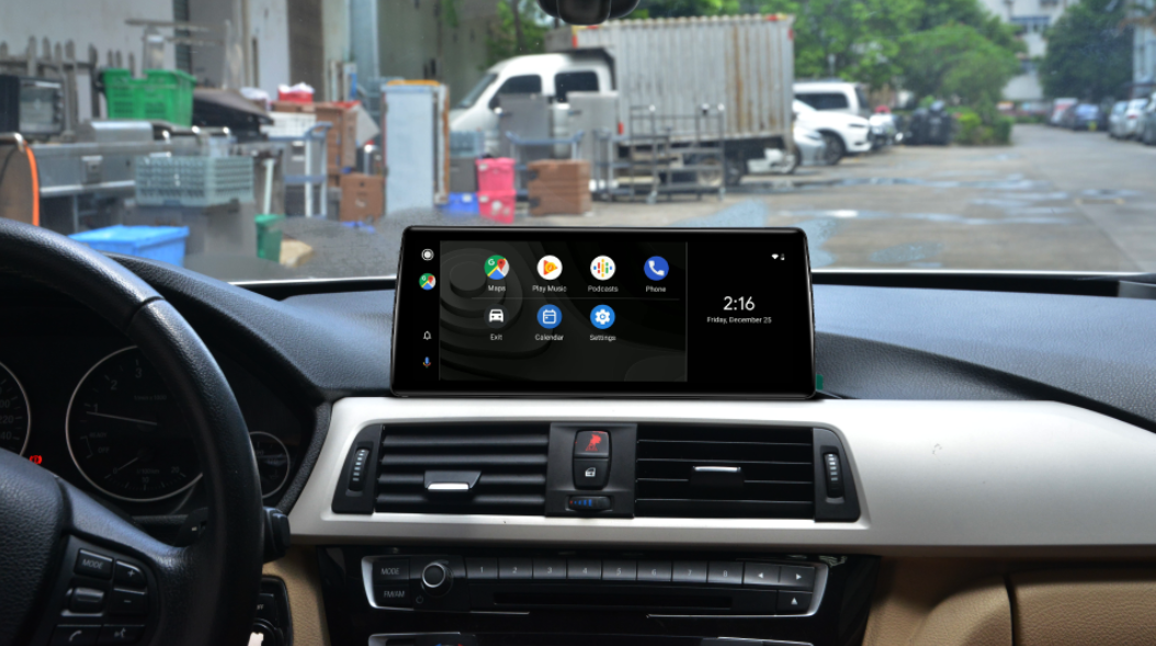 Apple CarPlay on a BMW's infotainment screen.