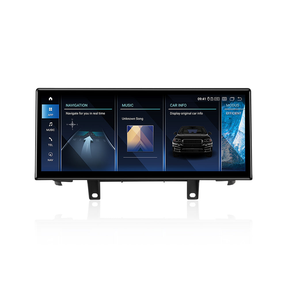 PEMP (5657) Ultra-Thin 12.3" Qualcomm Snapdragon 680 8 Cores Android Screen, for BMW 7 Series F01 F02 CIC Android 14 Wireless and Wired CarPlay Android Auto Calls Using The OEM Microphone Monitor（2009-2012）