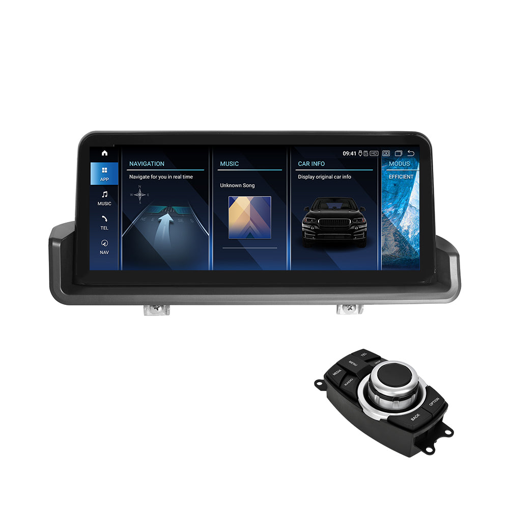 PEMP (5273) 10.25" Android14 Screen for BMW E90 E91 E92 E93 Snapdragon 680 8core Wired and Wireless CarPlay Retrofit Android Auto Display Mirror Link Car Radio Bluetooth Video Player Head Unit (2006-2012）