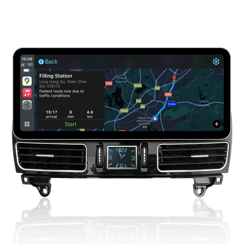 PEMP (SL15) Ultra-Thin 12.3" 1920 x 720 Linux Car Radio Multimedia Screen for 2012-2015 ML GL W166/X166 NTG4.5 System, Support Wireless CarPlay Android Auto Use OEM BT Calls Music