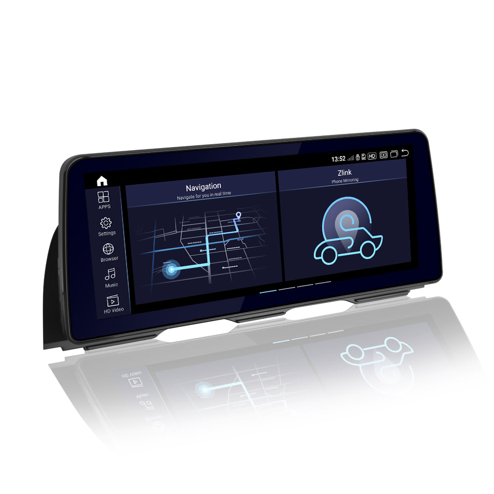 PEMP (5378) Android 14 Blue Anti-Glare for BMW F10 F11 Android 12.3" Screen, Snapdragon 680 8 core CarPlay Android auto,for BMW 5 Series CIC(2011-2012)