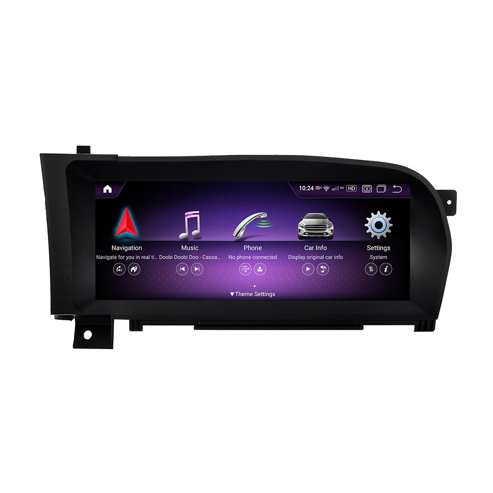 PEMP (6121) Android Screen Style W221 W216 CarPlay Android Auto 10.25" Android 14  Snapdragon 665 8core 8+128GB Display for Mercedes S Class NTG 3.0 3.5 (2006-2013)