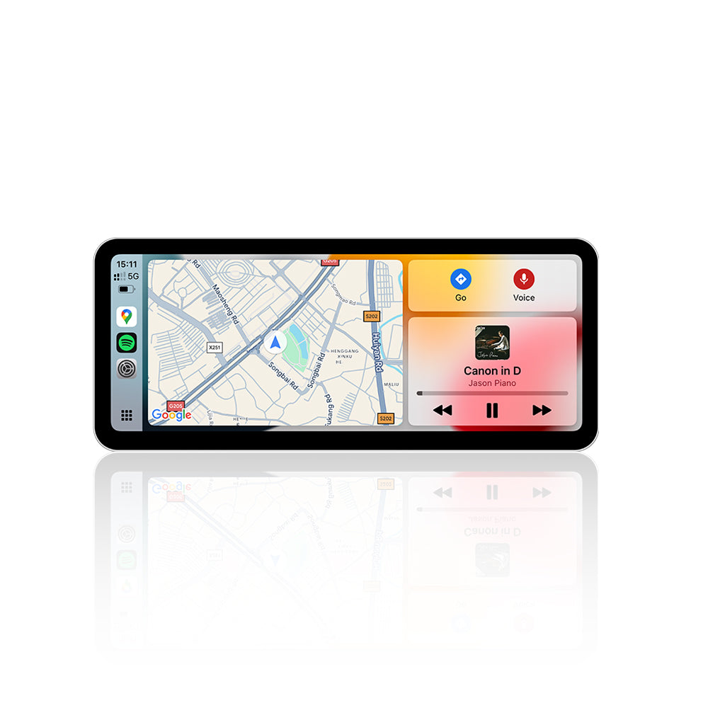 PEMP (SL-4.5) Ultra-Thin 12.3" 1920 x 720 Linux Car Radio Multimedia Screen for 2012-2015 NTG4.5 System, Support Wireless CarPlay Android Auto Use OEM BT Calls Music