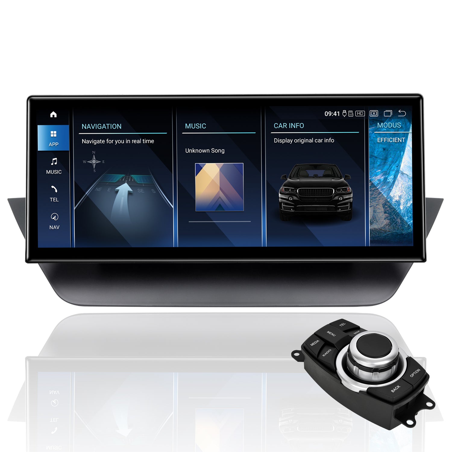 PEMP (5639) Ultra-Thin 12.3" Qualcomm Snapdragon 680 8 Cores Android Screen, for BMW X1 E84 CIC(2009-2015) Android 14 Wireless and Wired CarPlay Android Auto Calls Using The OEM Microphone Monitor