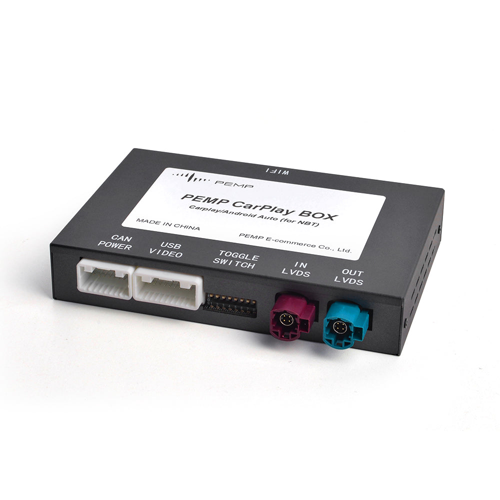 PEMP (NBT) Wireless Carplay Retrofit and Airplay Android Auto Mirror Link Use The OEM Microphone for BMW F01 F07 F10 F12 F15 F20 F30 F25 F48 NBT