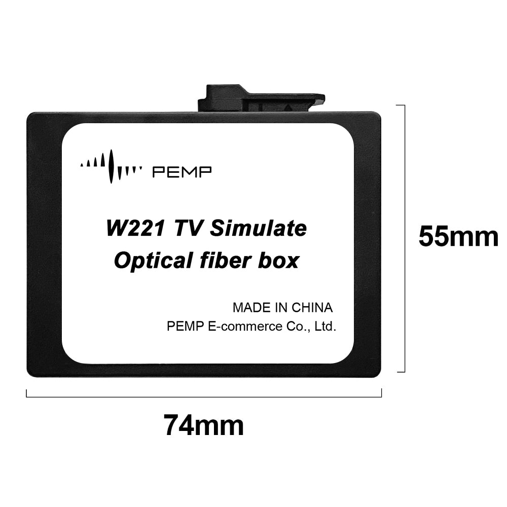 PEMP W221 TV Simulated Fiber Optic Box, Compatible with Mercedes-Benz W221 (2005–2013) AUX Adapter