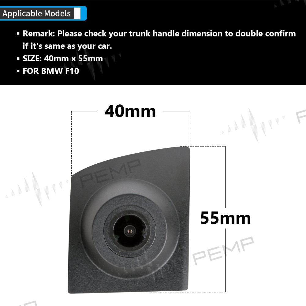 PEMP (6218) AHD Front Camera 720P 25FPS for BMW 5 Series F10 (2011-2017)
