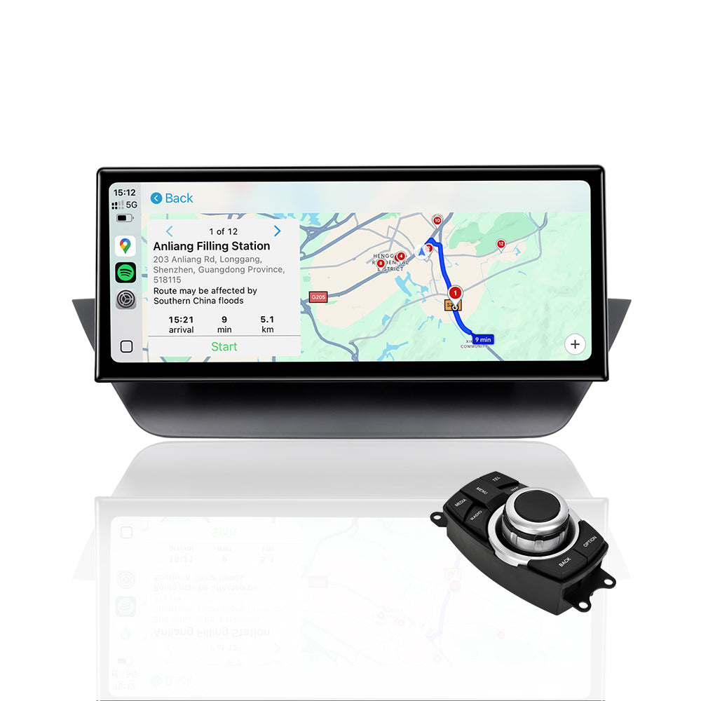 PEMP (9639) Ultra-Thin 12.3" Linux Screen for BMW X1 E84 CIC Wireless and Wired CarPlay Android Auto Mirror Link (2009-2015)