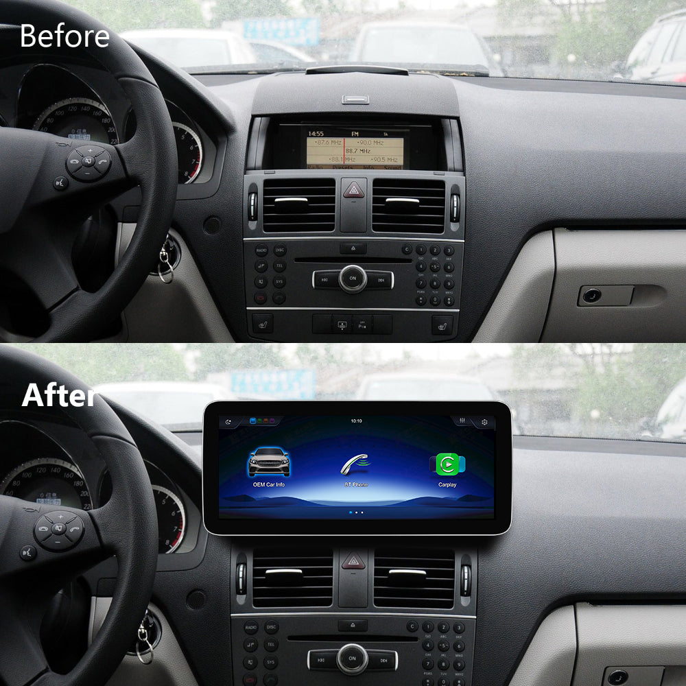 PEMP (7L02) 12.3" 1920 x 720 Linux  Carplay Android Auto Mirror Link for Mercedes Benz 2008-2011 C Class NTG4.0 Car Screen