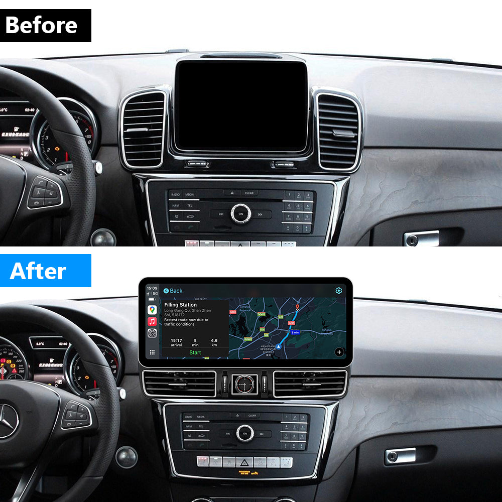 PEMP (S029) W166/X166 Ultra-Thin Android 13 12.3" Screen Car Radio Screen Snapdragon 8-core CPU for Mercedes-Benz 2015-2019 NTG5.0 GLE GLS Class