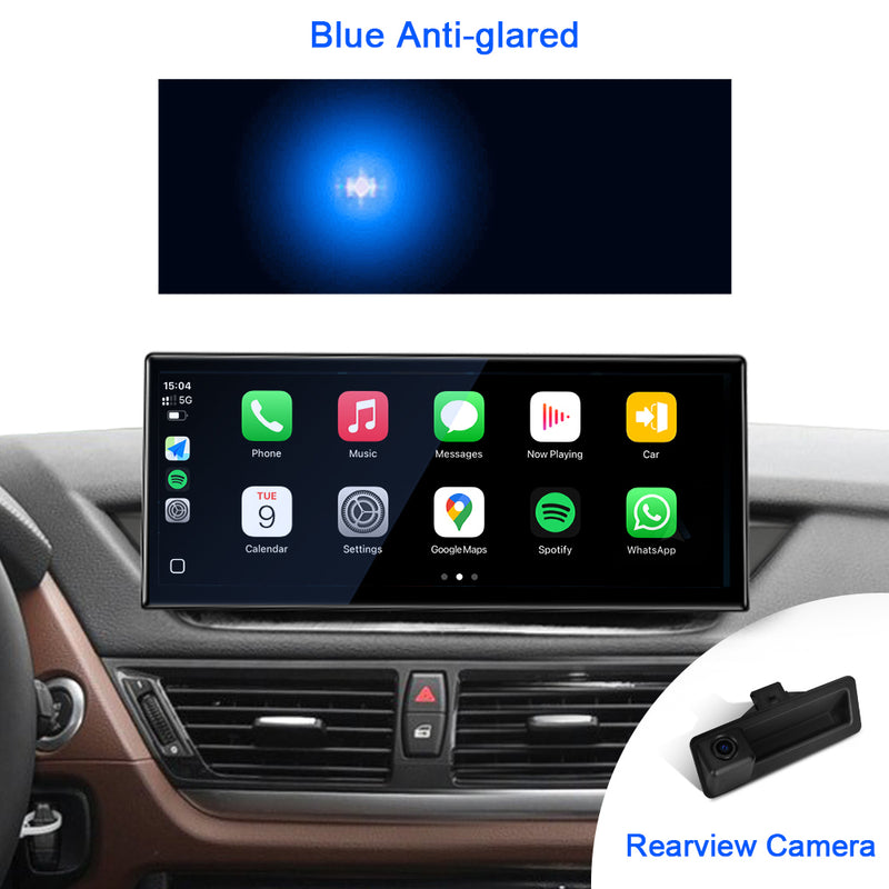 PEMP 12.3" Linux screen for BMW X1 E84 CIC: CarPlay, Android Auto, Mirror Link, anti-glare, rearview camera.