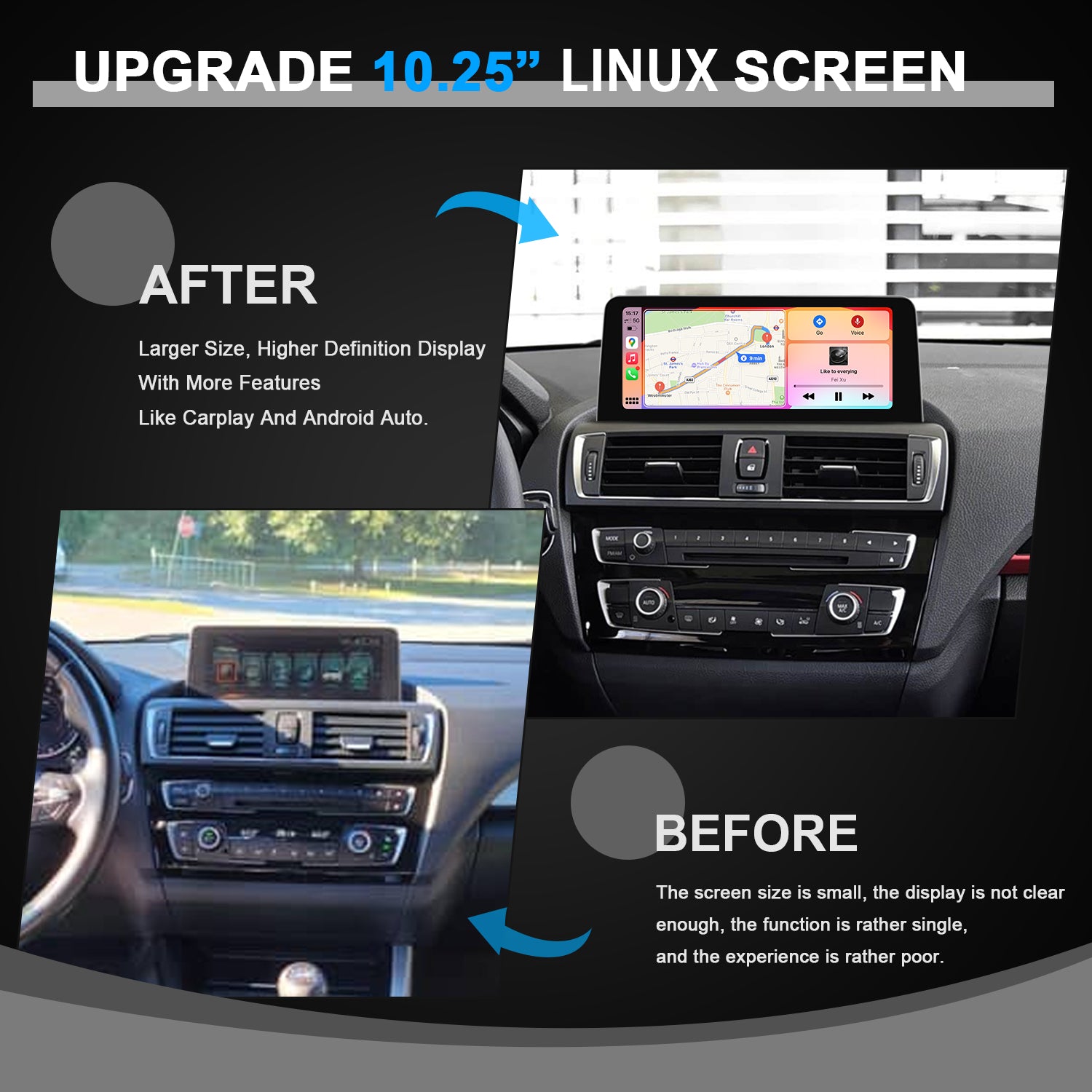 BMW 1 2 Series | Wireless CarPlay Android Auto Screen – PEMP Car Audio