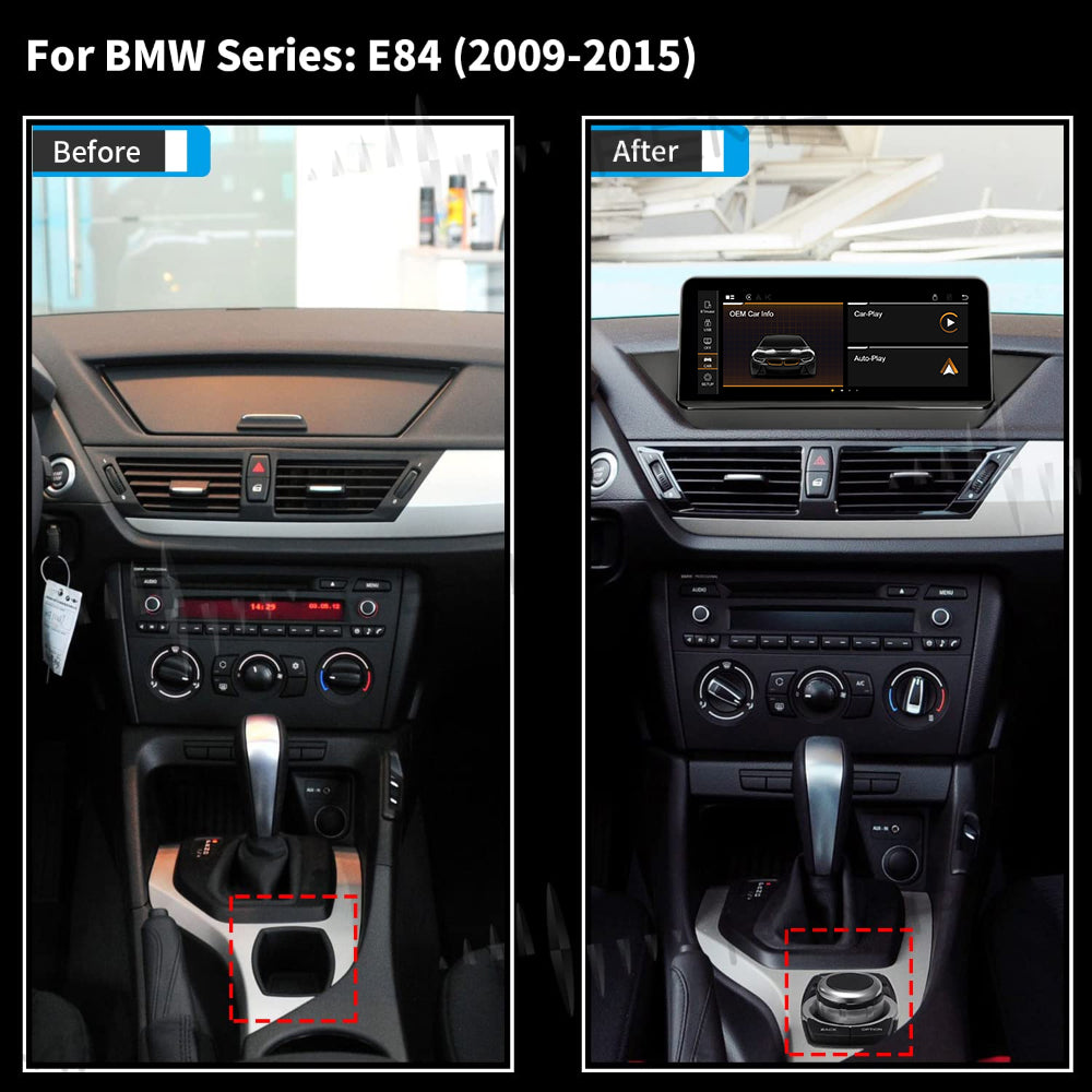 PEMP(9239) 10.25" Linux Head Unit for BMW X1 E84 CIC Wired and Wireless CarPlay Retrofit Android Auto, 1920 x 720 Display Mirror Link Car Radio Bluetooth Video Player Screen (2009-2015)